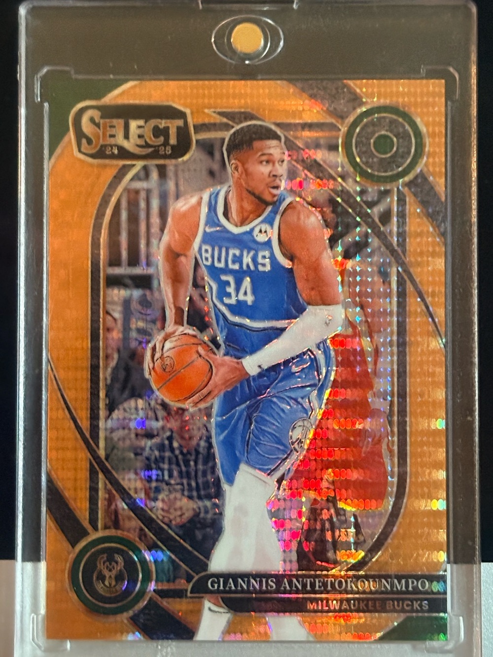 2024-25 Panini Select Courtside Giannis Antetokounmpo #235 Orange Pulsar 5/18